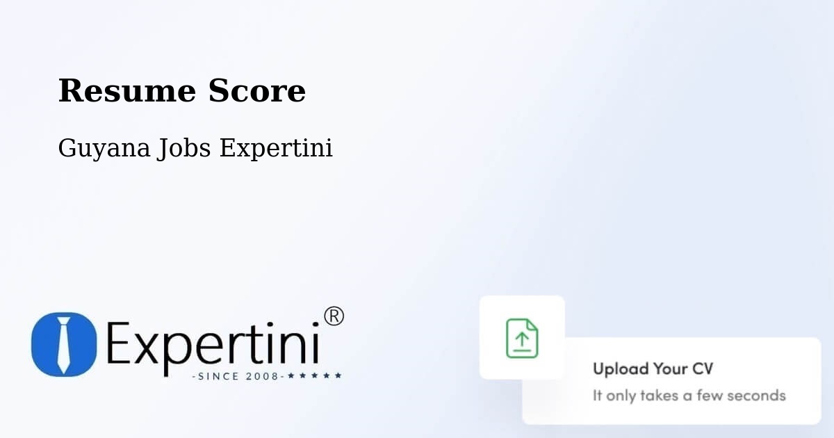 Resume Score & Job Description Match Tool – Guyana - Guyana Jobs Expertini